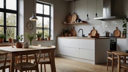 Fototapeta premium Scandinavian Inspired Kitchen