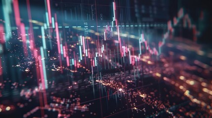 Fototapeta premium Trading chart. Trading ETFs and stocks concept.