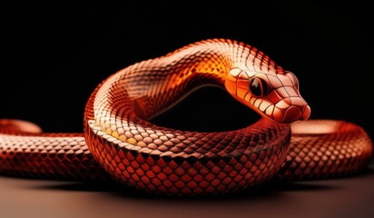 Fototapeta premium close up of a red rattlesnake
