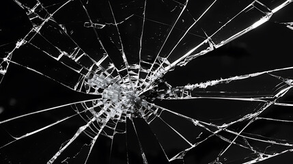 Black glass broken, wallpaper, the brokenness and damage