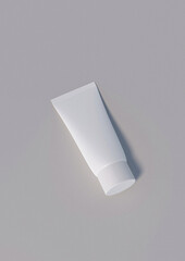 A cosmetics mock-up image file. Lotion and moisturizer product mock-up image.