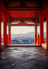 View of Kyoto at Kiyomizu-dera temple, Japan