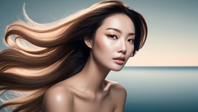 portrait of a woman with hair