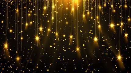 The gold hanging star isolation background, Illustration