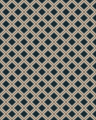 Seamless beige and blue block pattern design background