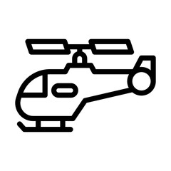 12 helicopter line icon illustration vector graphic