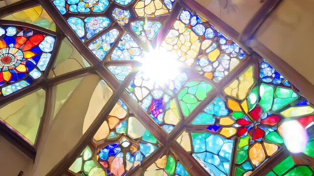 stained glass window in church