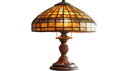 Elegant Vintage Stained Glass Table Lamp with Warm Light