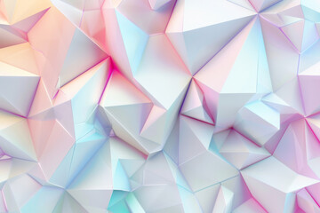 Obraz premium A serene blend of soft pastel geometric shapes scattered across the frame, highlighting smooth surfaces and tranquil hues in a minimalist design.