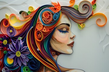 Colorful Quilled Paper Art