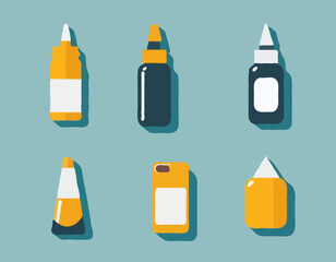 Glue vector flat icon, school and education icon