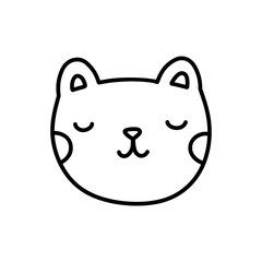 Cute bear isolated on white background. Vector hand-drawn illustration in doodle style. Perfect for decorations, logo, various designs.