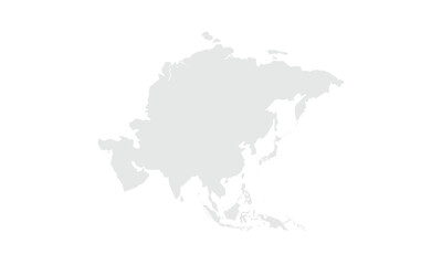 Obraz premium Asia map Grayscale,isolated on white background for website layouts,background,education, precise,customizable,Travel worldwide,map silhouette backdrop,earth geography, political,reports.