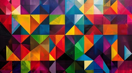 Fototapeta premium Abstract Geometric Pattern with Vibrant Colors