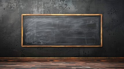 Text input on blank chalkboard with blackboard backdrop