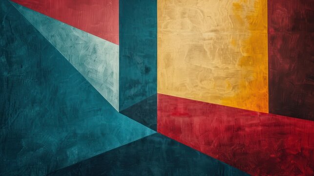 A minimalist abstract painting illustrating the theme of emotional duality, with contrasting colors and simple shapes. The design should convey a sense of inner conflict and tension, highlighting the
