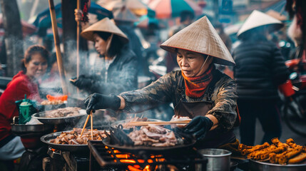 Fototapeta premium Asian street food. 