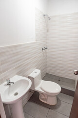 full bathroom with toilet and shower
