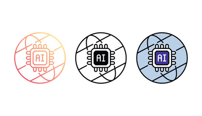 Obraz premium Globe icon design with white background stock illustration