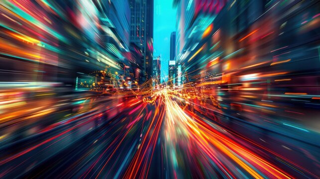 Fast paced and ever changing landscape of a dynamic business environment. The energy and vibrancy of a bustling corporate environment. Abstract business background.