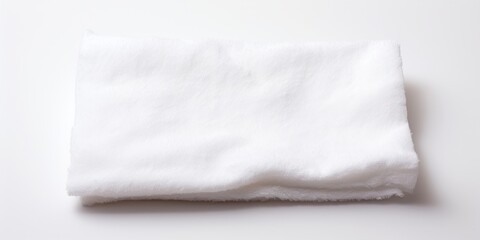 Obraz premium Minimalist Cleaning: Single Dusting Cloth on White Background