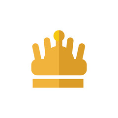 Collection of vector silhouettes of Golden Crowns. Collection of crown symbols on white background
