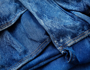 Naklejka premium Classic Blue Denim Texture Background with a Rugged, Durable Feel for Authentic Designs