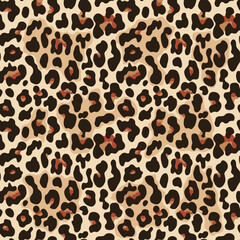 
leopard pattern seamless background vector illustration, modern print for clothes, paper, fabric