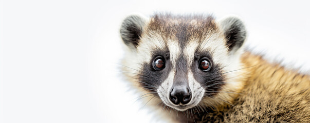 Close Up of a Curious Raccoon Looking Directly at the Camera