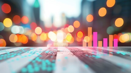 A professional stock photo featuring graphs and charts symbolizing financial growth and success. The image includes blank space for adding business-related content or financial concepts.