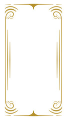 Vector vintage border frame engraving with simlpe ornament pattern