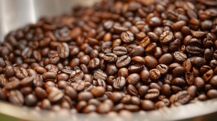 Roasting Fairtrade coffee beans during Fairtrade Fortnight, emphasizing quality and ethics.