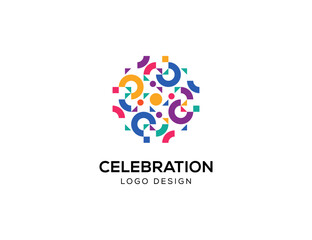 Abstract geometric shape designs pettern vector. Colorful decorative logo icon template