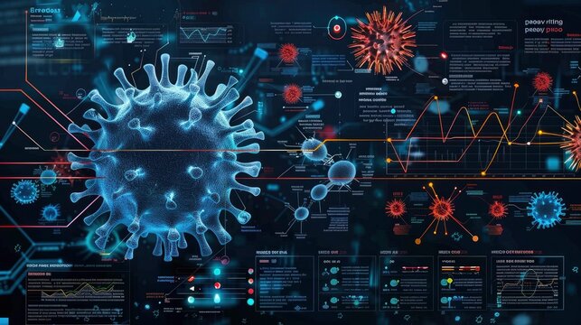 An infographic explaining the steps of virus detection and diagnosis, with clear visuals and concise text for easy understanding.