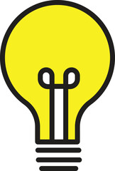 The light bulb is full of ideas And creative thinking, analytical thinking for processing. Light bulb icon. ideas symbol illustration. Isolated on white background, EPS10 . vector 