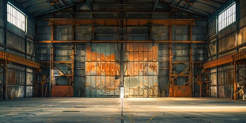 Aged Industrial Building with Rust