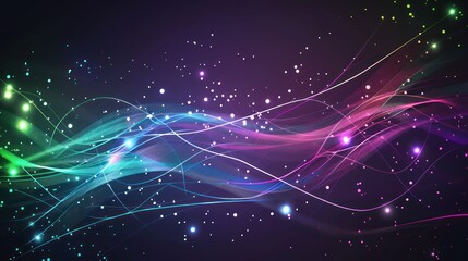 Obraz premium Abstract Neon Wave Background