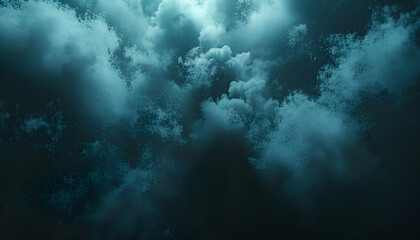 Obraz premium Ethereal cloud of smoke or mist in dark background for mystical fantasy concept