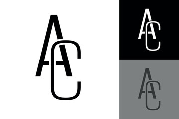 Logo design created using the letters ac