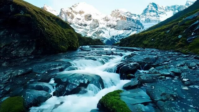 The gentle flow of the glacial meler streams creates a calming atmosphere inviting visitors to stop and take in the natural beauty.