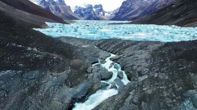 Following the glacial meler streams is a journey through time showcasing the impact of climate change on these oncemighty glaciers.