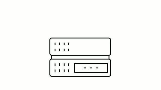 DHCP server announce an alert animated video, Network failure footage, Database Machine Outage animation, Cloud computing and Web hosting services Clip