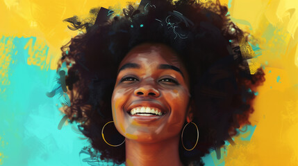 "Portrait of a Smiling African American Woman: Joyful Expression Captured"
"Smiling African American Woman Portrait: Genuine Happiness and Beauty"