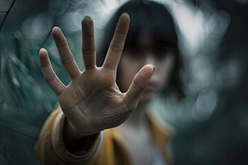 Blurry Figure with Hand Extended