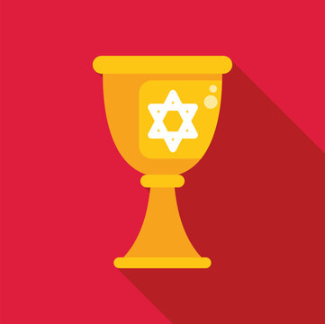 Golden kiddush cup featuring the star of david, symbolizing jewish tradition and celebrations