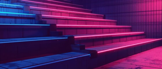 The bleachers banner showcases an ultramodern