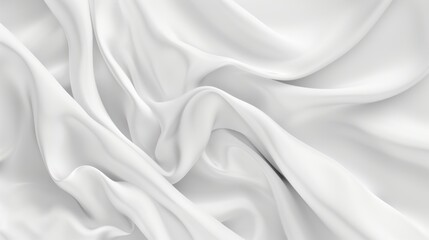 Obraz premium White Fabric Draped with Graceful Folds