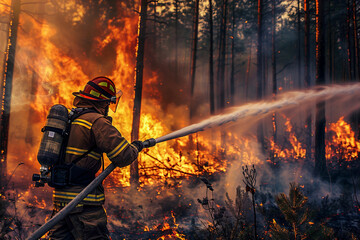 firefighters fighting fire