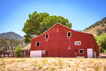 Outdoor Barn near the Mountains in California
