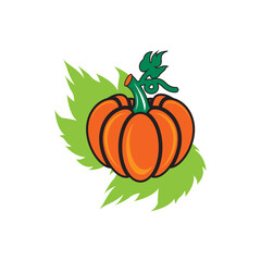 pumpkin fruit icon vector illustration design